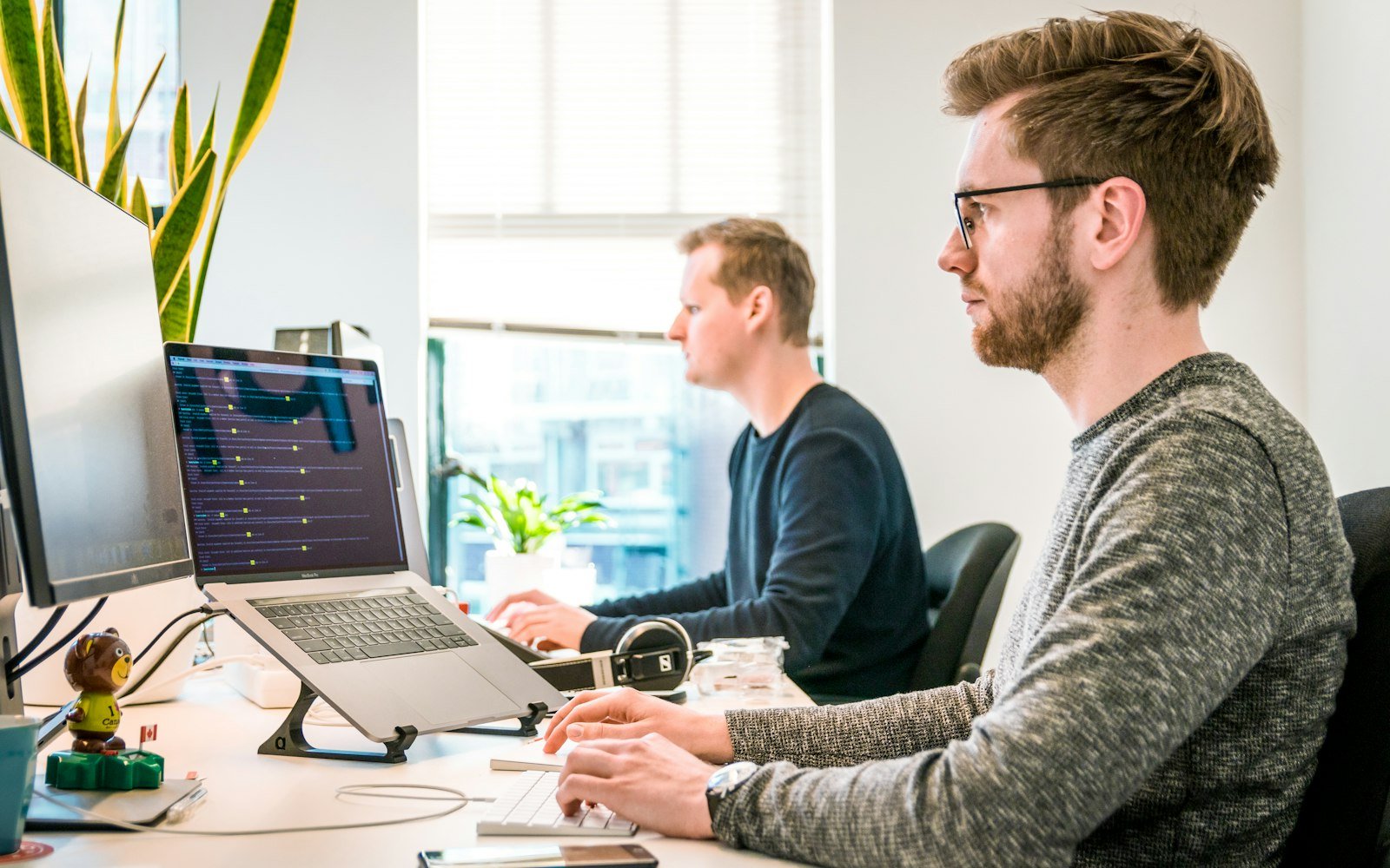 Analytics dashboard on a laptop